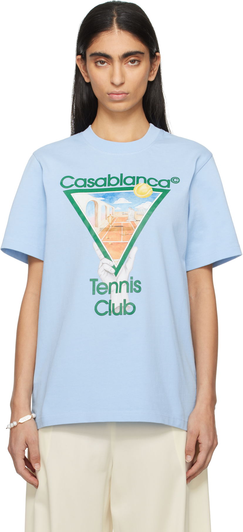 Majica Casablanca Metaphysical Tennis Icon Graphic T-Shirt Modra | U-WPS25-JTS-001-09