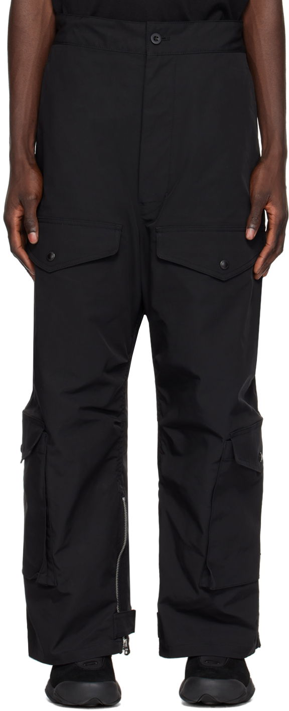 Cargo hlače Junya Watanabe Velcro Tab Cargo Pants Črna | WM-P007-051