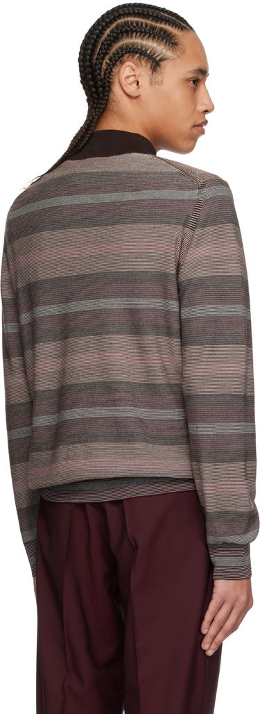 Pleteni pulover Paul Smith Paul Smith Hazy Stripe Zip Sweater Rjava | M1R-254Z-P02590-92, 2