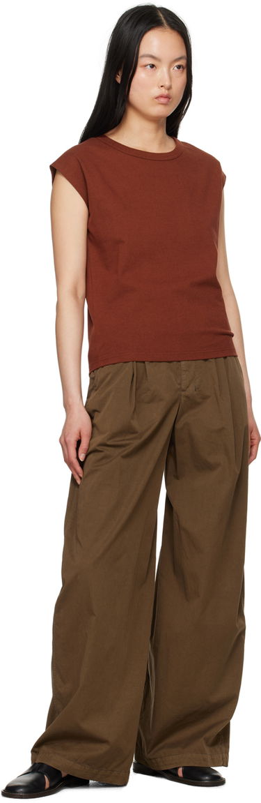 Majica brez rokavov LEMAIRE LEMAIRE Cap Sleeve T-Shirt Rdeča | TO1167 LJ1010, 3