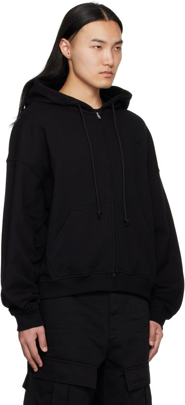 Pulover We11done We11done Twin All Around Zip-Up Hoodie Črna | WD-TJ0-25-833-U-BK, 1