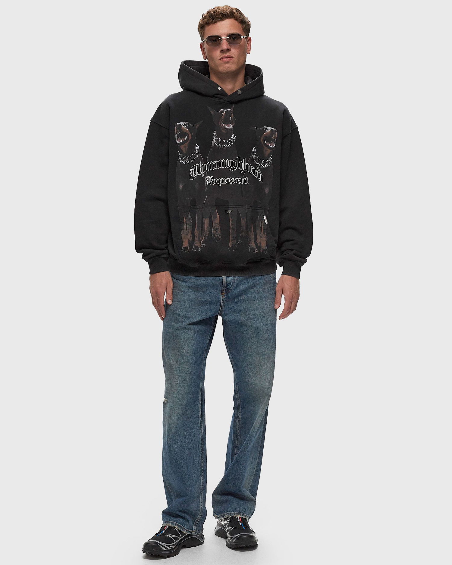 Pulover Represent Clo Represent THOROUGHBRED HOODIE Črna | MLM41134-003, 1