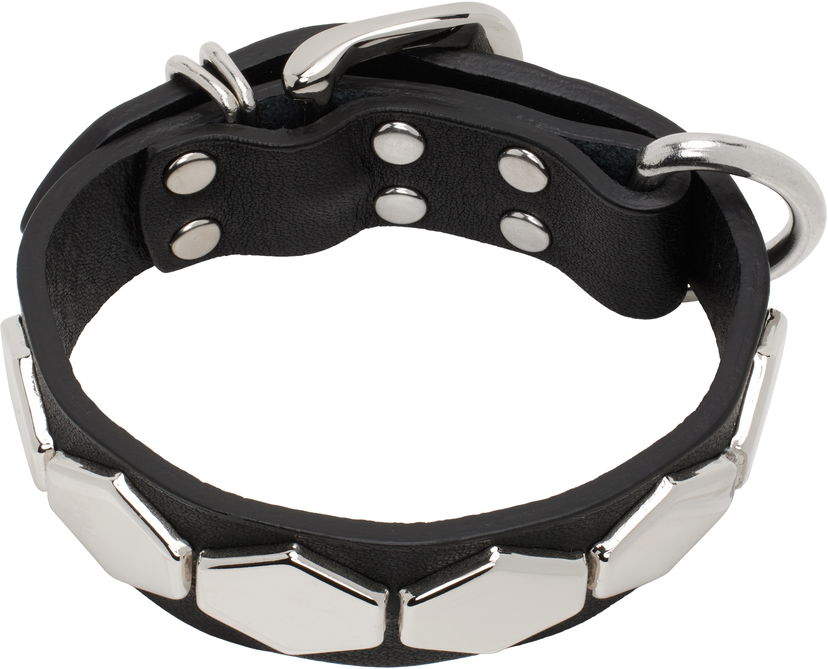 Pasovi UNDERCOVER Undercover Studded Leather Bracelet Črna | UP1E4A03
