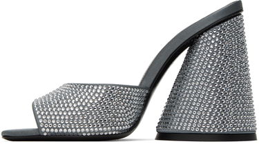 Modni dodatki The Attico The Attico Luz Crystal-Embellished Heeled Sandals Siva | 237WS502 TV07, 2