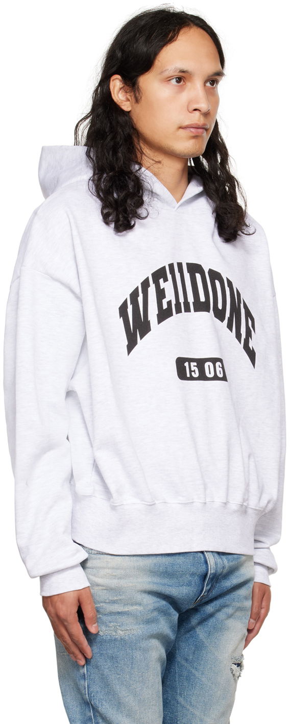 Pulover We11done We11done Print Hoodie Siva | WD-TH3-22-807-U-GY, 1