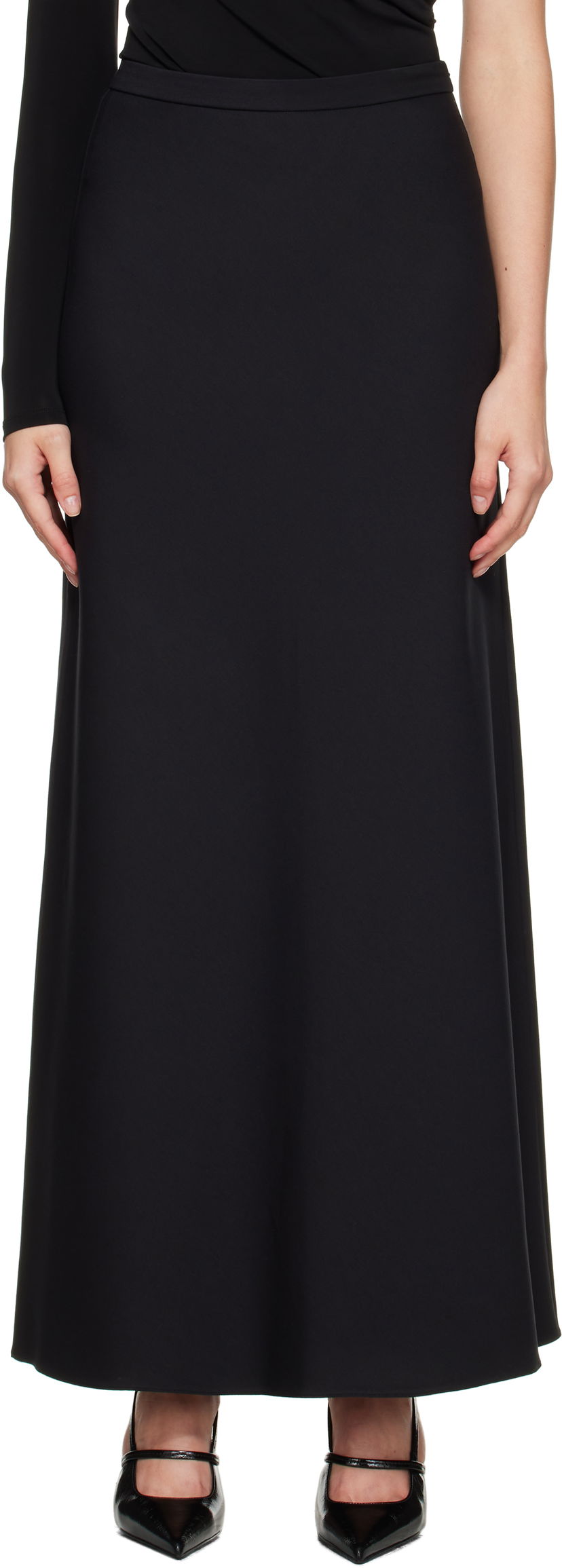 Krila Max Mara Max Mara Vernice Maxi Skirt Črna | 2521776011600
