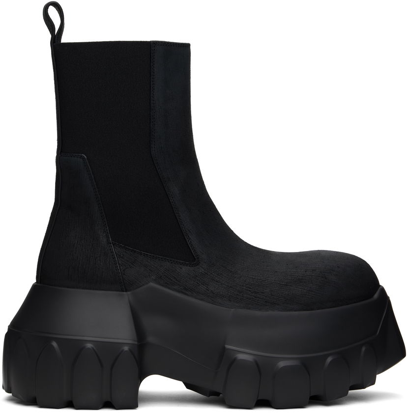 Oblačila Rick Owens Rick Owens Hollywood Beatle Mega Tractor Chelsea Boots Črna | RU01E5860 LFB