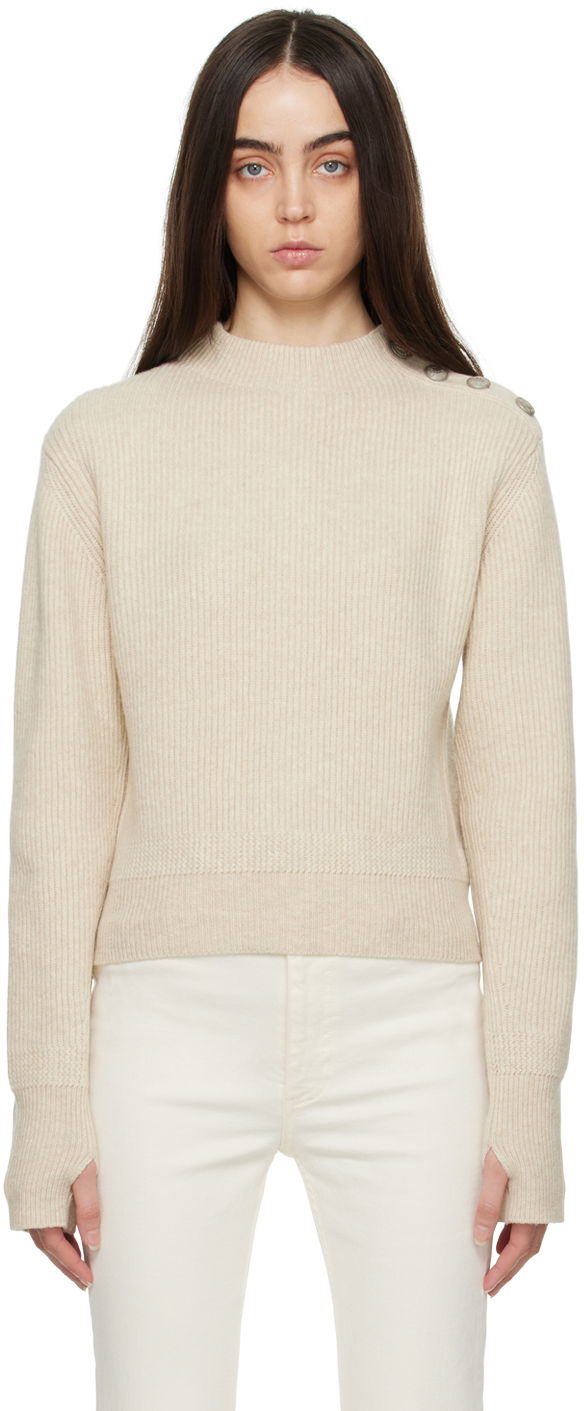 Pleteni pulover rag & bone Nancy Ribbed Knit Sweater Bež | WAS22HS024TL24
