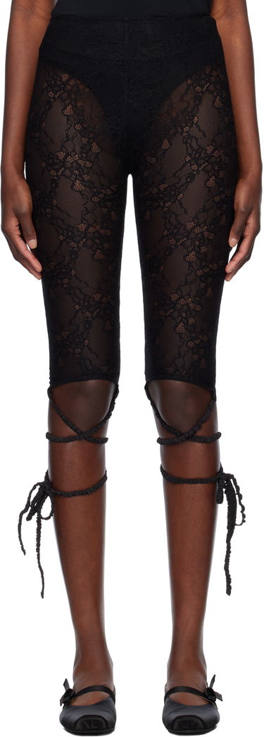 Pajkice Ambush AMBUSH Lace Ribbon Leggings Črna | 12115423, 0