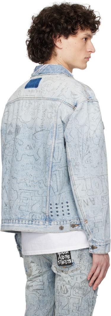 Jakna Ksubi Oh G Graffiti Print Denim Jacket Modra | MSP25JK005, 2