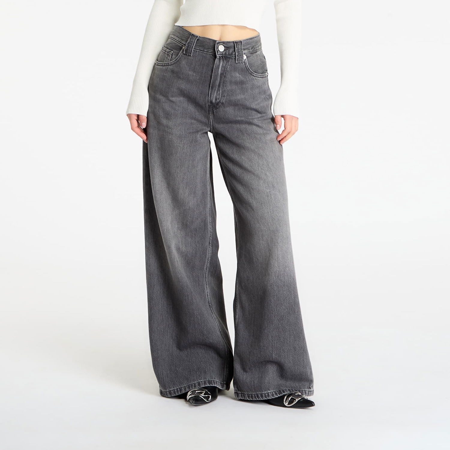Kavbojke Tommy Hilfiger Teya 70'S Wide Leg Hw Jeans W28/L32 Siva | WW0WW48396 1DC, 0
