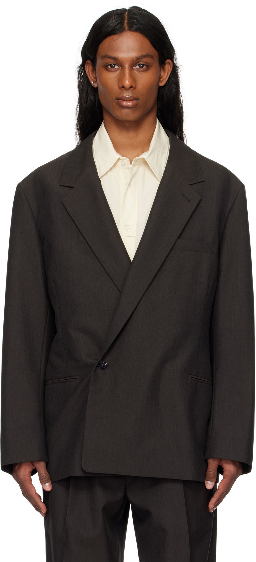 Jakna LEMAIRE Lemaire Soft Double Breasted Blazer Črna | JA1063 LF414