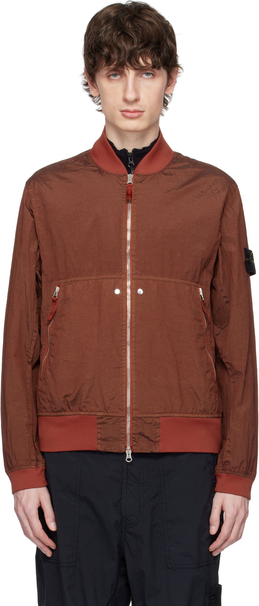 Bomber jakna Stone Island Stone Island Watro-TC ECONYL Bomber Jacket Rjava | K1S15 4100019 S0020