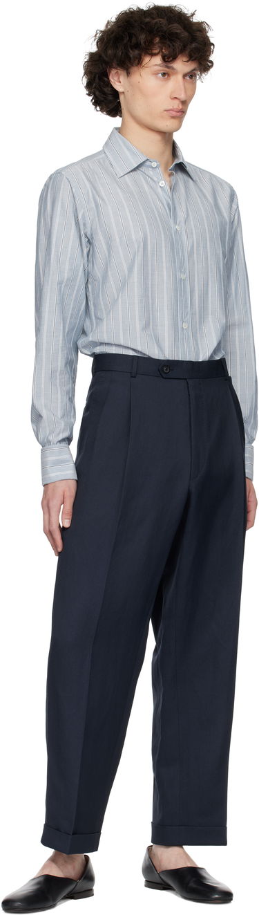 Hlače Maison Margiela Maison Margiela Turn-up Trousers Mornarica | S50KA0669 M35287, 3