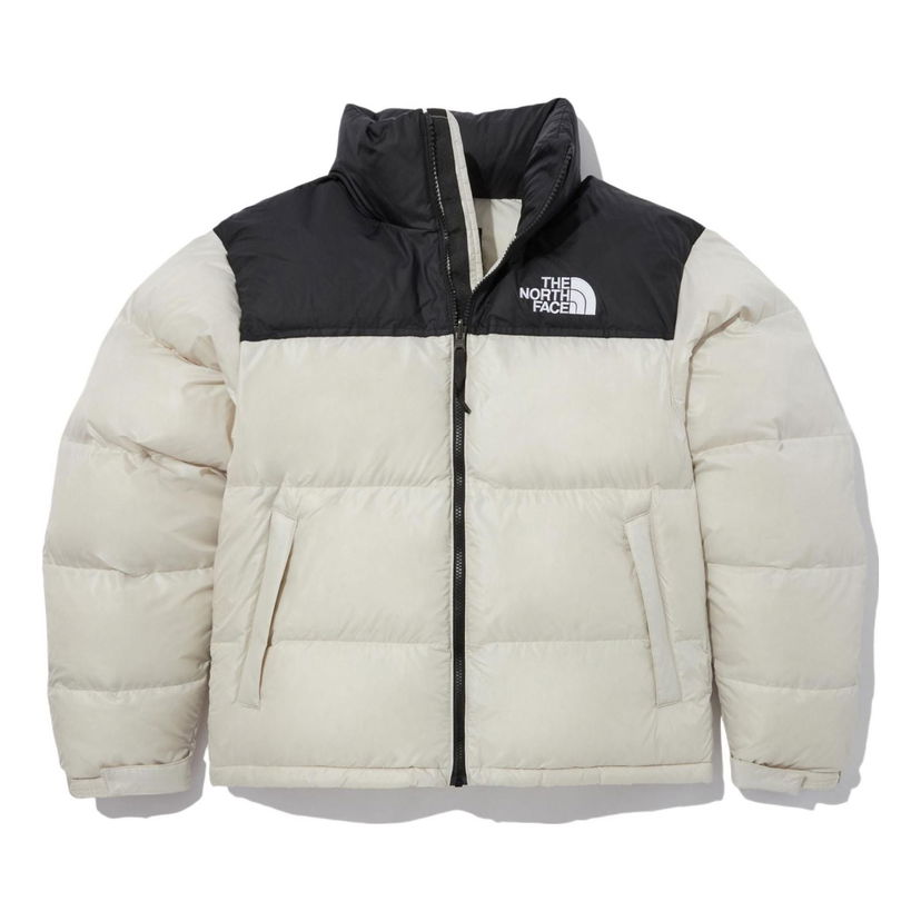 Puhovka The North Face Logo Nuptse Puffer Jacket Bež | NJ1DN60B
