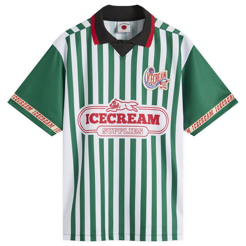 Dres BBC IceCream Striped Football Jersey, Size Large Zelena | IC25324-GRN