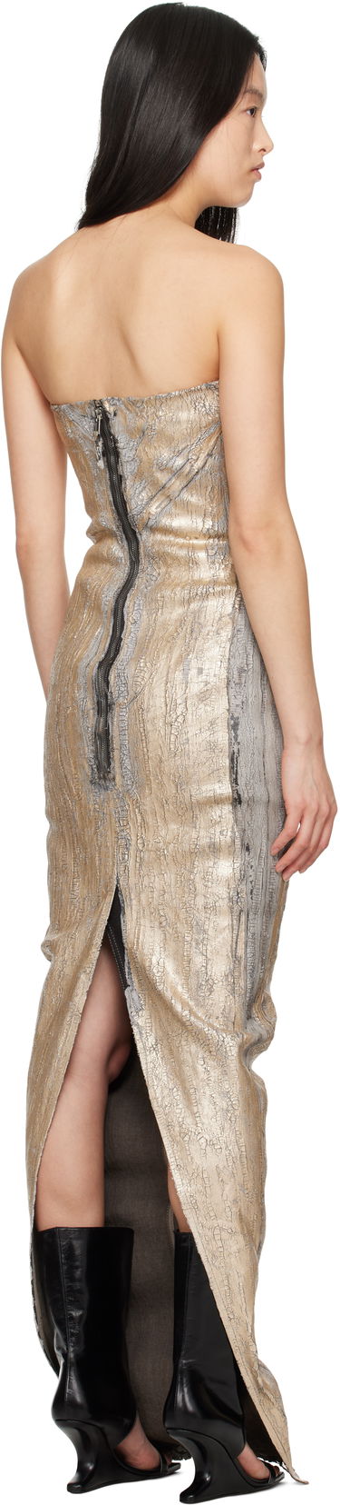 Obleke Rick Owens Rick Owens Hollywood Bustier Gown Kovinski | RP01E7524 SGMC, 2