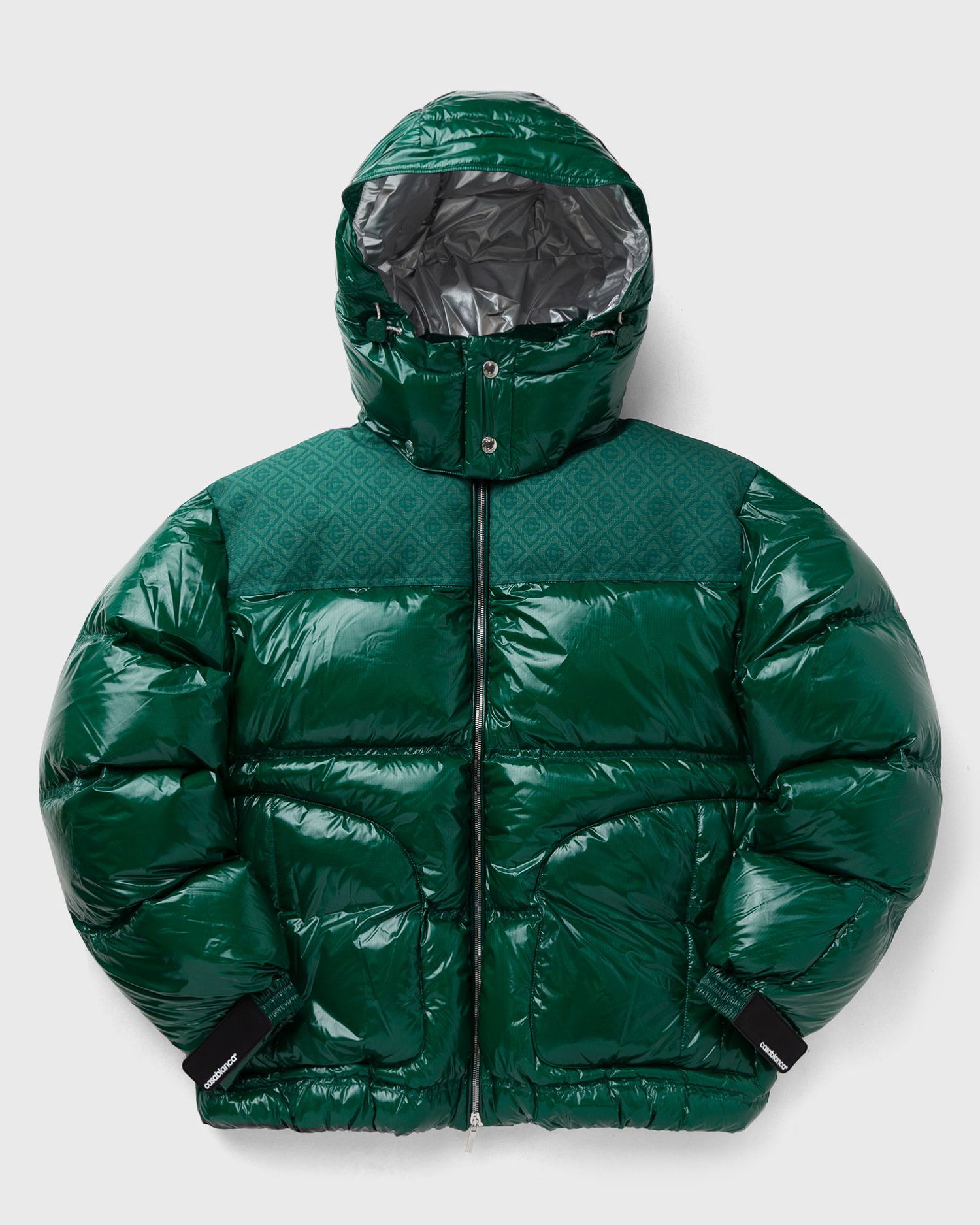 Puhovka Casablanca Shiny Hooded Puffer Jacket Zelena | MPF25-OT-197-01, 0