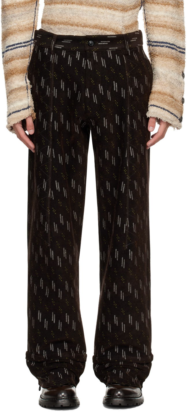 Hlače KIKO KOSTADINOV Patterned Trousers Rjava | KKAW24T04-16