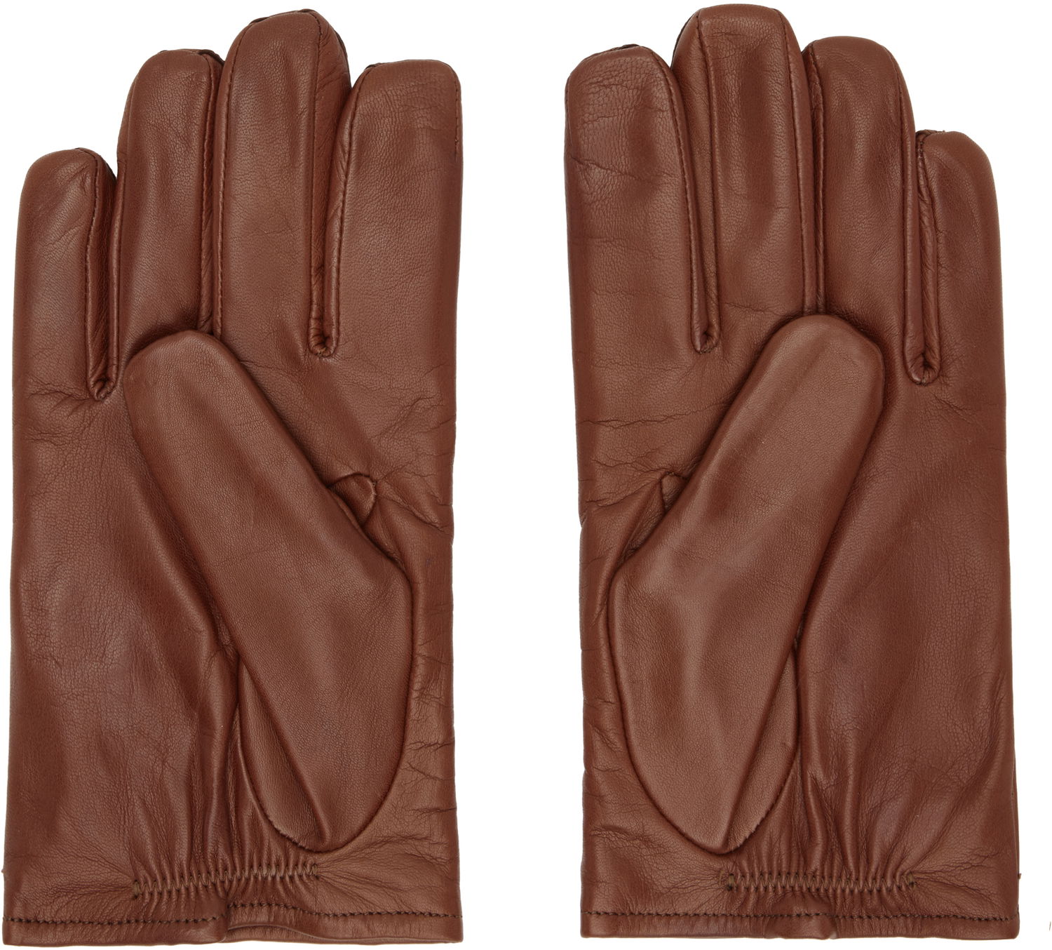 Rokavice OUR LEGACY OUR LEGACY Piped Seam Leather Gloves Rjava | A4258HA, 1