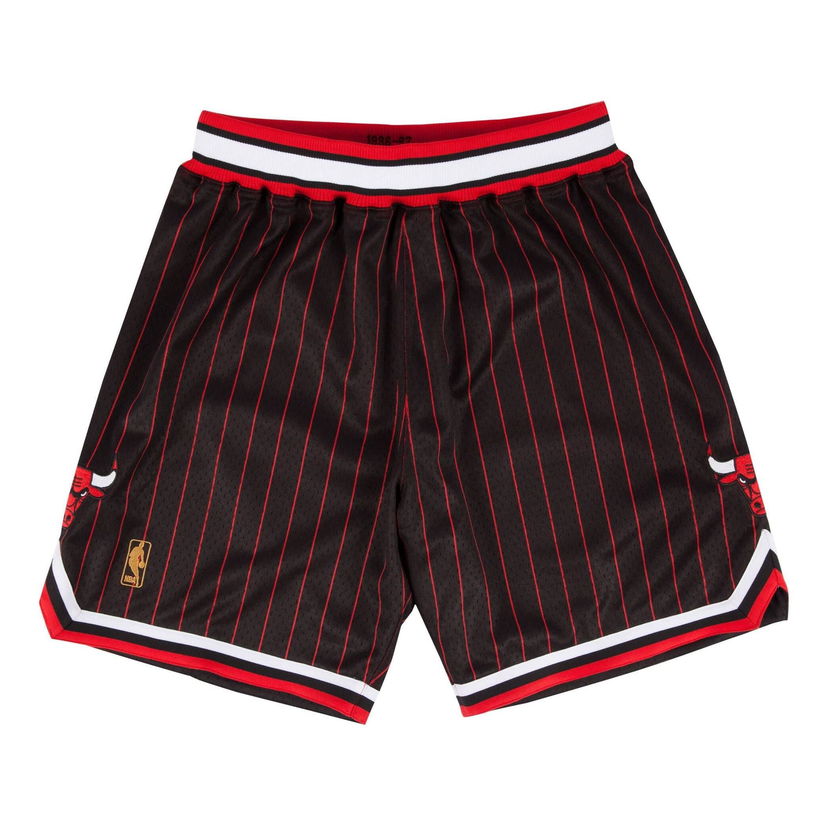 Kratke hlače Mitchell & Ness Authentic Chicago Bulls Pinstripe Basketball Shorts Črna | 369P-300-96CBU
