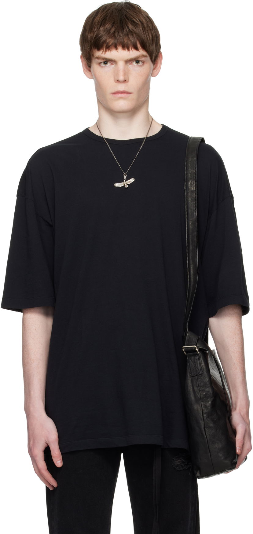 Majica Ann Demeulemeester Ann Demeulemeester Dieter 'The Dialogue of Another Day' T-Shirt Črna | B0012880-FA206-099