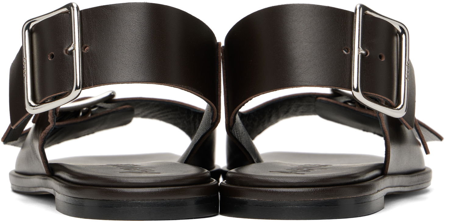 Oblačila Aeyde Aeyde Thekla Leather Slingback Sandals Rjava | A11-FS-BRNS08FL65-SS25-953-001, 1