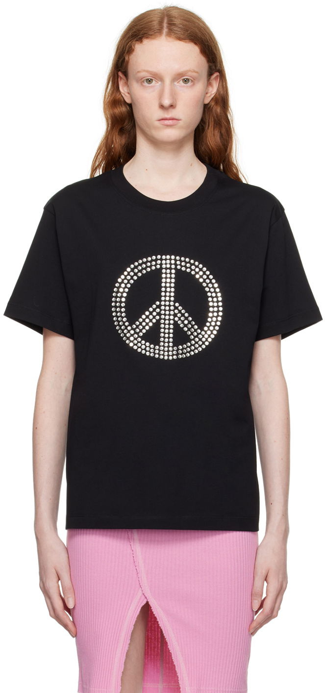 Majica Moschino Moschino Jeans 'Peace' T-Shirt Črna | 0711 8262