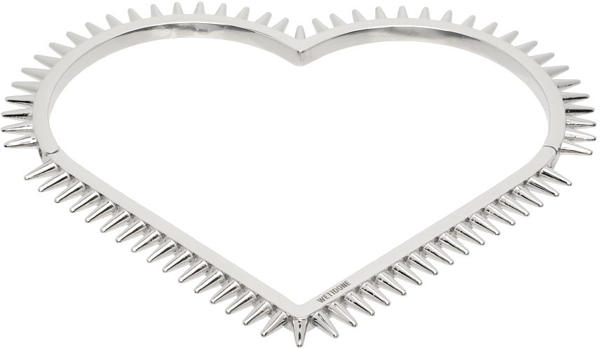 Ogrlica We11done We11done Heart Spike Bracelet Kovinski | WD-AJ1-23-531-U-SV, 0