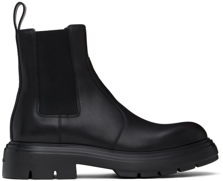 Superge in čevlji FERRAGAMO Ferragamo Leather Chelsea Boots Črna | 01H402 - 769818, 0