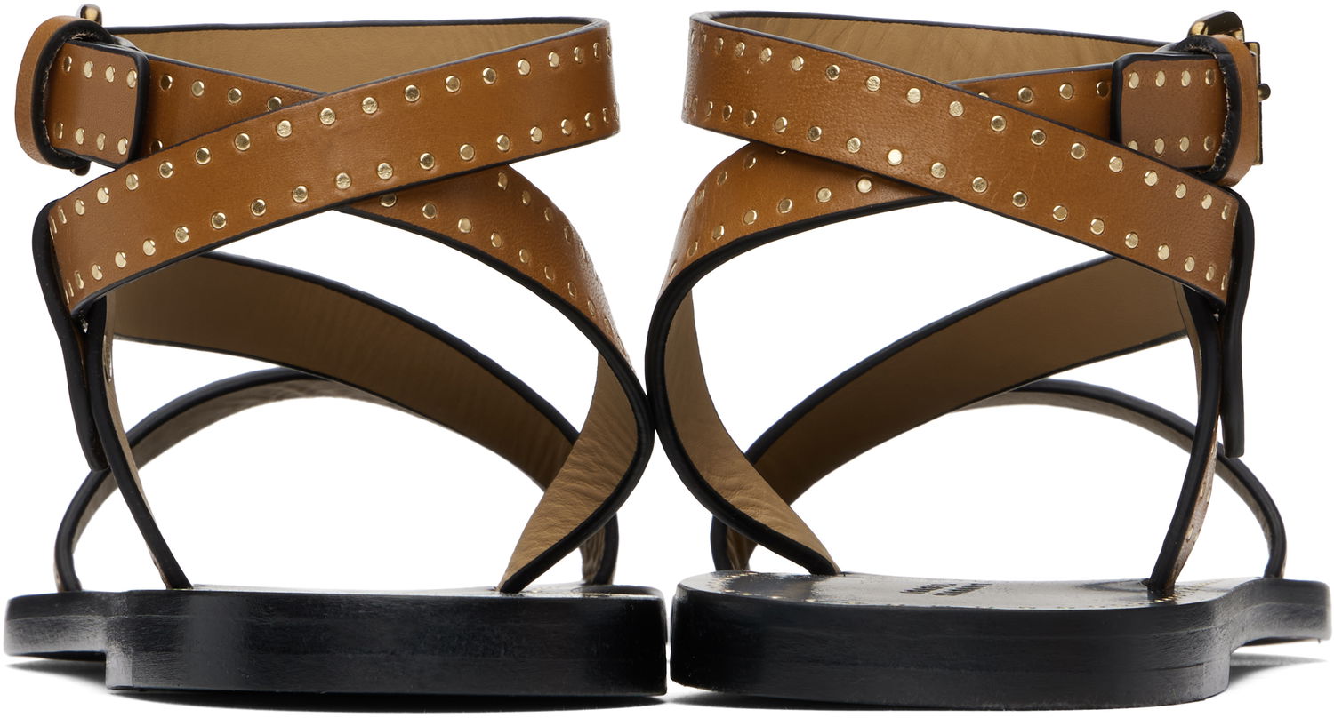 Superge in čevlji ISABEL MARANT Isabel Marant Jopee Studded Leather Sandals Rjava | SD0228FA-C1B05S, 1