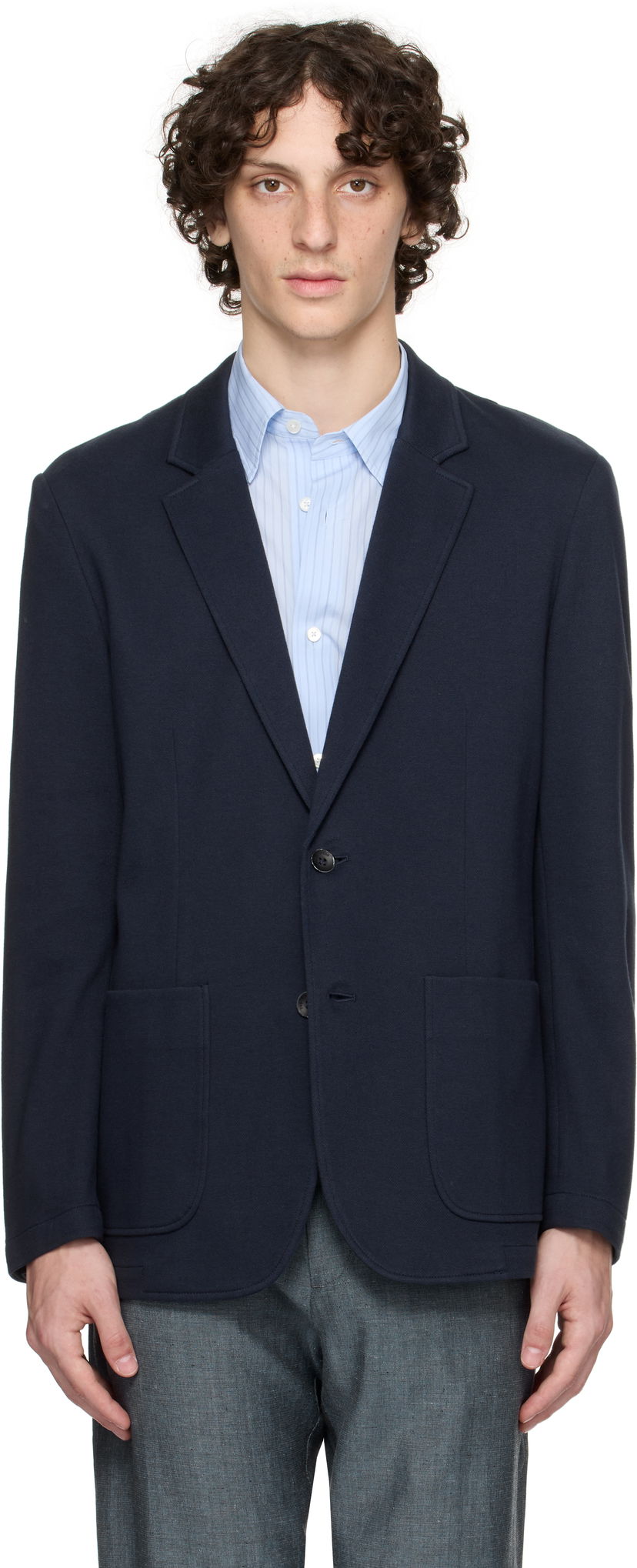 Jakna rag & bone Rag & Bone Butler Patch Pocket Blazer Mornarica | MBW25P4006PIML
