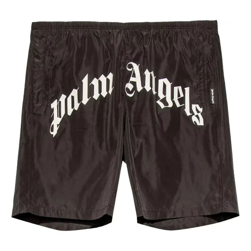 Kopalke Palm Angels Palm Angels Logo Swim Shorts Črna | PMFA005S21FAB0011001