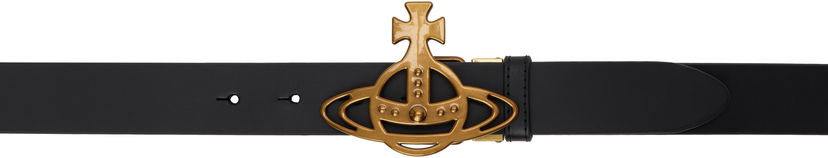 Pasovi Vivienne Westwood Vivienne Westwood Line Orb Buckle Belt Črna | 82010072U-L009X-