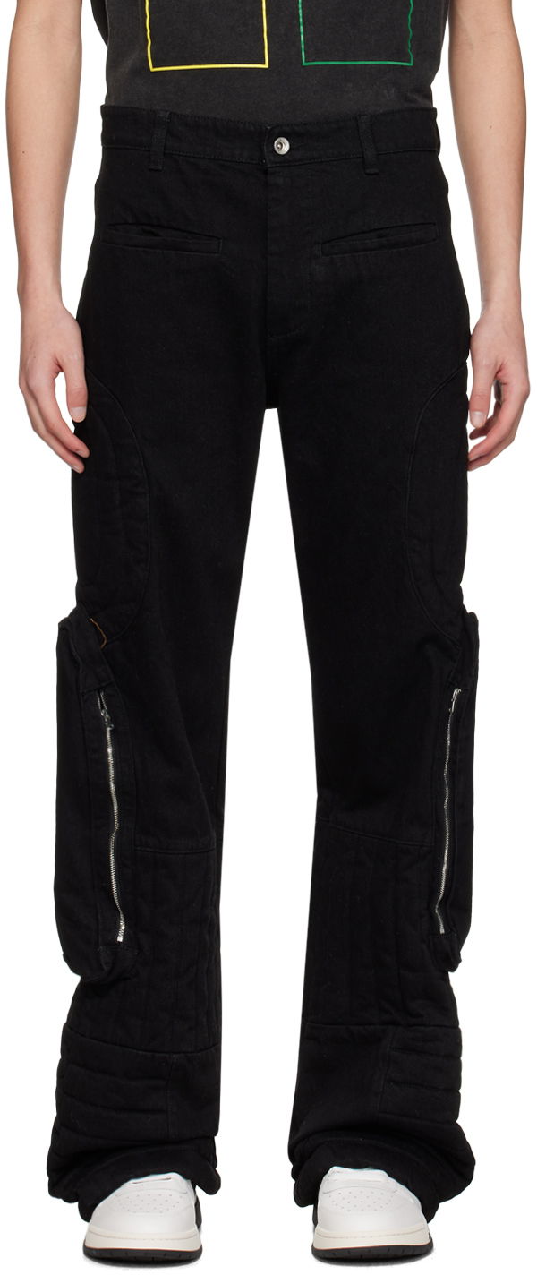 Cargo hlače Who Decides War Raised Window Denim Cargo Pants Črna | 1120890002SS24