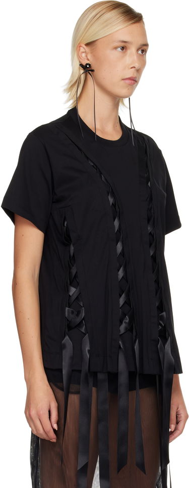 Majica Simone Rocha Simone Rocha Unraveling Ribbon T-shirt Bela | 5368 0553, 4