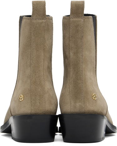 Oblačila Anine Bing Anine Bing Bekah Suede Flat Ankle Boots Bež | A-14-10197-TPU1, 1