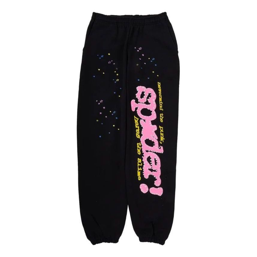 Trenirka Sp5der SP5DER Pink V2 Sweatpants Črna | SP5D0127, 0