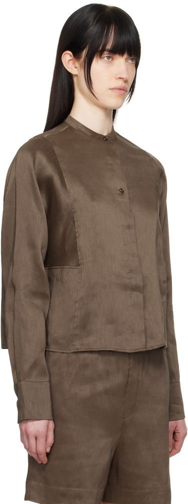 Srajce Loulou de Saison Loulou de Saison Siara Band Collar Blouse Rjava | SIARA, 1