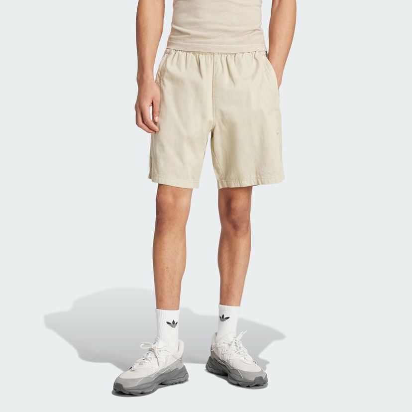 Kratke hlače adidas Performance Trefoil Essentials+ Dye Woven Bež | IS1733