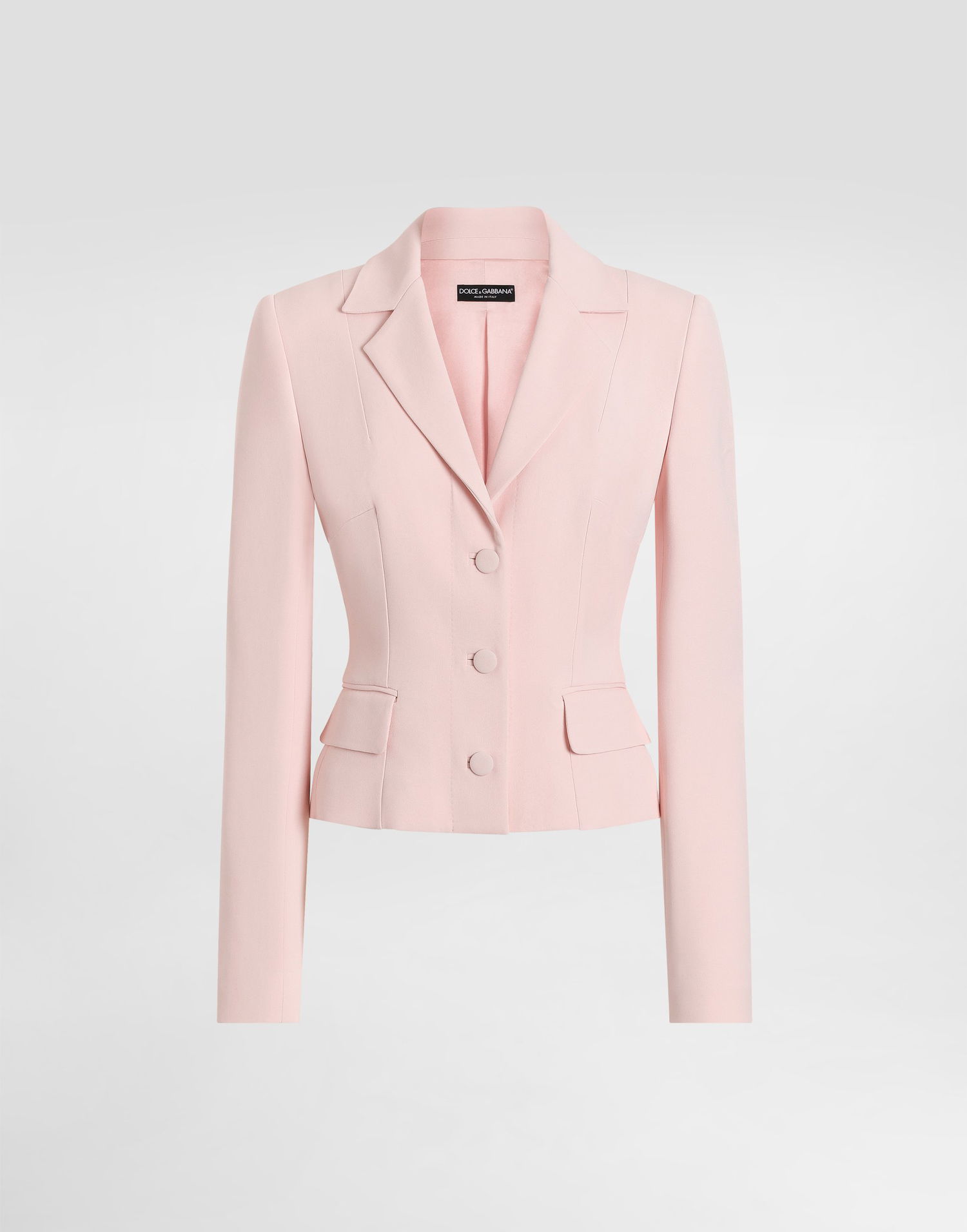 Jakna Dolce & Gabbana Dolce & Gabbana Single-Breasted Stretch Cady Jacket Roza | F27BTTFUAE5F1452, 0
