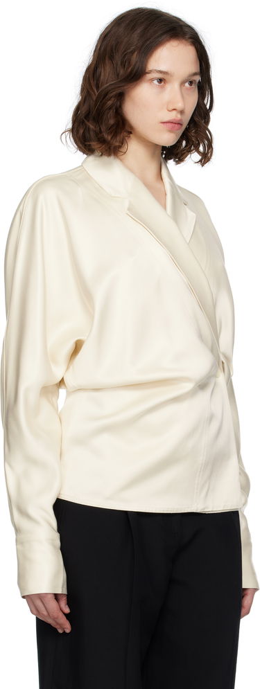 Srajce TOTEME TOTEME Wrap Satin Blouse Bež | 253-WRT0543-FB0382, 1