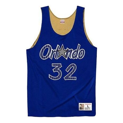 Majica brez rokavov Mitchell & Ness Mitchell & Ness NBA Orlando Magic  Shaquille O'Neal Reversible Mesh Jersey Modra | MSRVMI19003-OMARYGD96SON