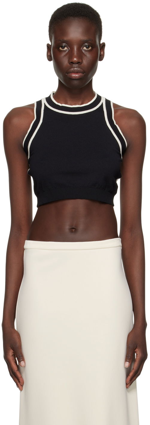 Majica brez rokavov Max Mara Max Mara Ruggero Knit Tank Top Črna | 2411361062600