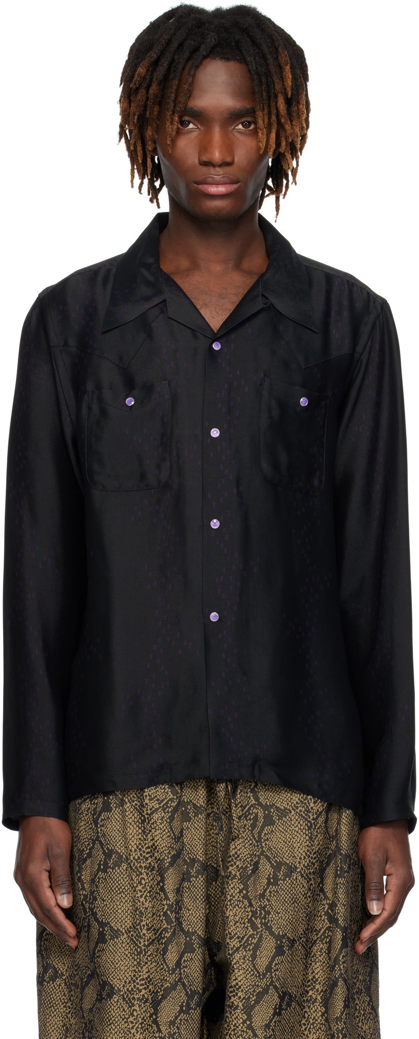 Srajce Needles NEEDLES Cowboy One-Up Shirt Črna | QV249