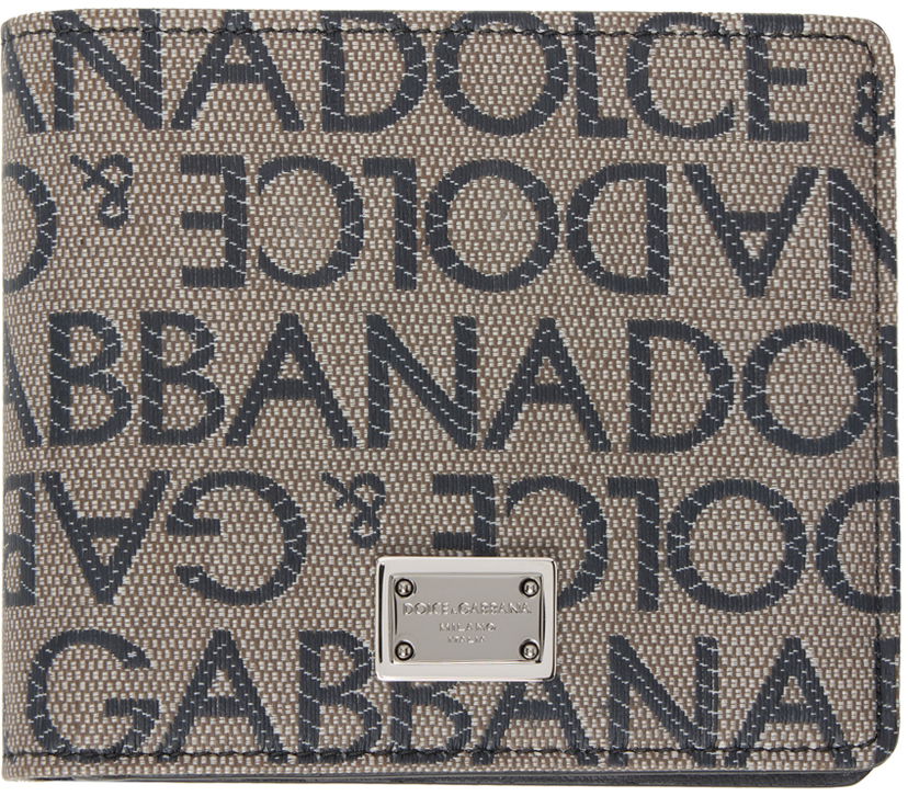 Denarnica Dolce & Gabbana Brown & Black Jacquard Bifold Wallet Rjava | BP1321AJ705