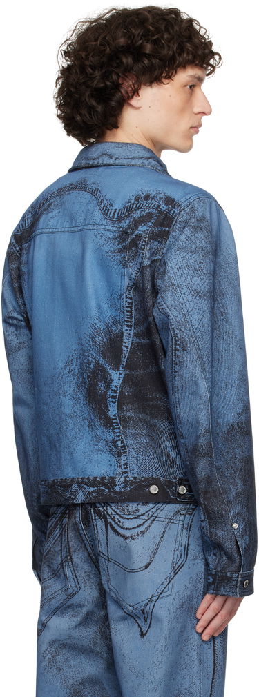 Jakna Camper CAMPERLAB Distorted Print Denim Jacket Modra | AU00005-009, 2