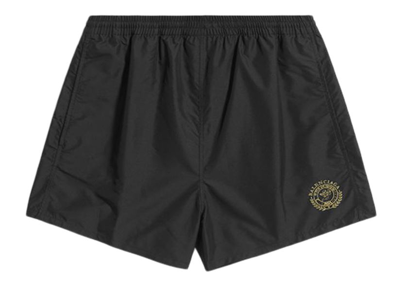 Kratke hlače Balenciaga Regular Fit Swim Shorts Black Črna | 7040384C3B91080