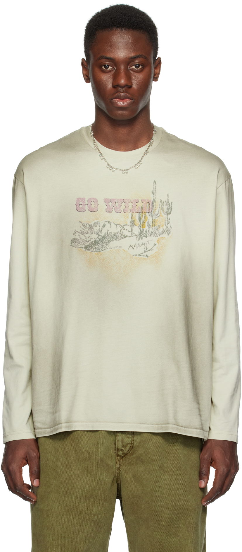 Majica ISABEL MARANT Isabel Marant Leiloha Graphic T-Shirt Bež | 25PTS0262HB-C1N05H