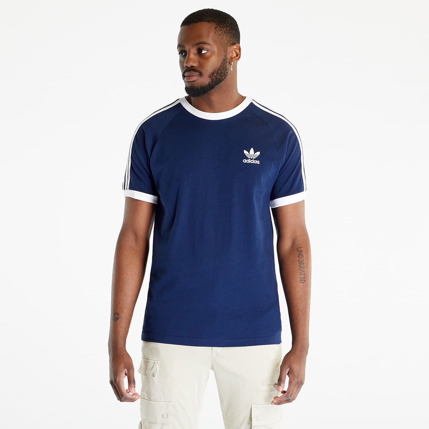 Oblačila adidas Originals adidas 3-Stripes Short Sleeve Tee Night Indigo Mornarica | IA4850, 1